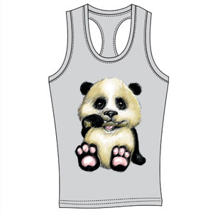 Майка-борцовка "Панда жует" ― Интернет магазин "Прикольные футболки"