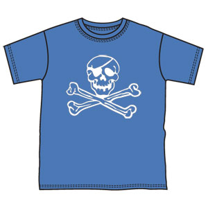 Детская (для мальчиков) Череп с повязкой ― Интернет магазин "Прикольные футболки"