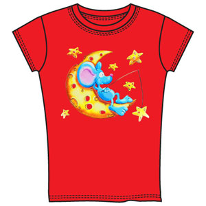 Детская (для девочек) сырная мышь ― Интернет магазин "Прикольные футболки"