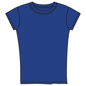 Детская (для девочек) Ярко-синяя ― Интернет магазин "Прикольные футболки"