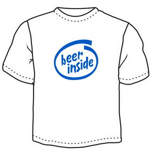 Футболка "beer inside" ― Интернет магазин "Прикольные футболки"