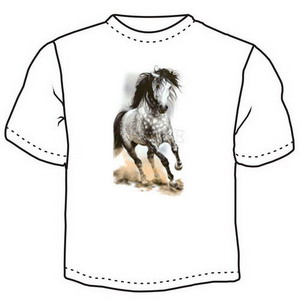 Футболка "Серая лошадь в яблоках" ― Интернет магазин "Прикольные футболки"
