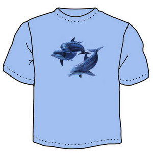 Футболка "Три дельфина" ― Интернет магазин "Прикольные футболки"