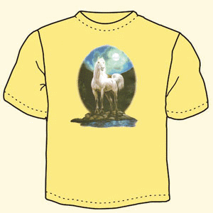 Лошадь белая в овале ― Интернет магазин "Прикольные футболки"
