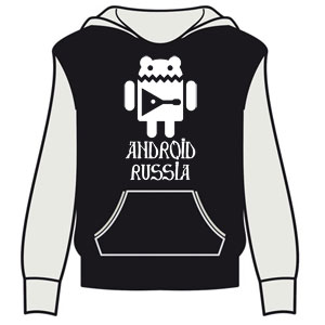 Толстовка " Кенгуру" Android russia" ― Интернет магазин "Прикольные футболки"