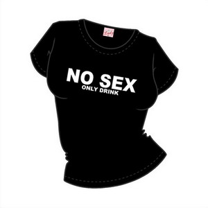Футболка "No sex, only drink" ― Интернет магазин "Прикольные футболки"