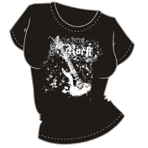 Гитара Rock белая ― Интернет магазин "Прикольные футболки"