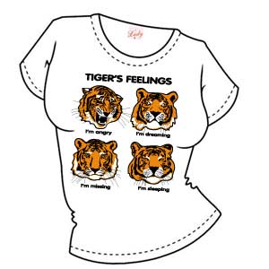 Футболка " 4 тигра" ― Интернет магазин "Прикольные футболки"
