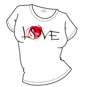 LOVE надпись ― Интернет магазин "Прикольные футболки"