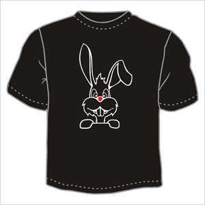 Кролик - красный нос ― Интернет магазин "Прикольные футболки"