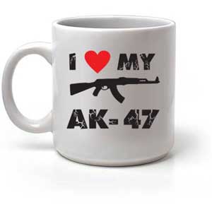 Кружка "I love Ак-47" ― Интернет магазин "Прикольные футболки"